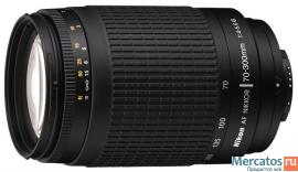 Теле объектив Nikon AF 70-300 mm f4-5.6G в коробке
